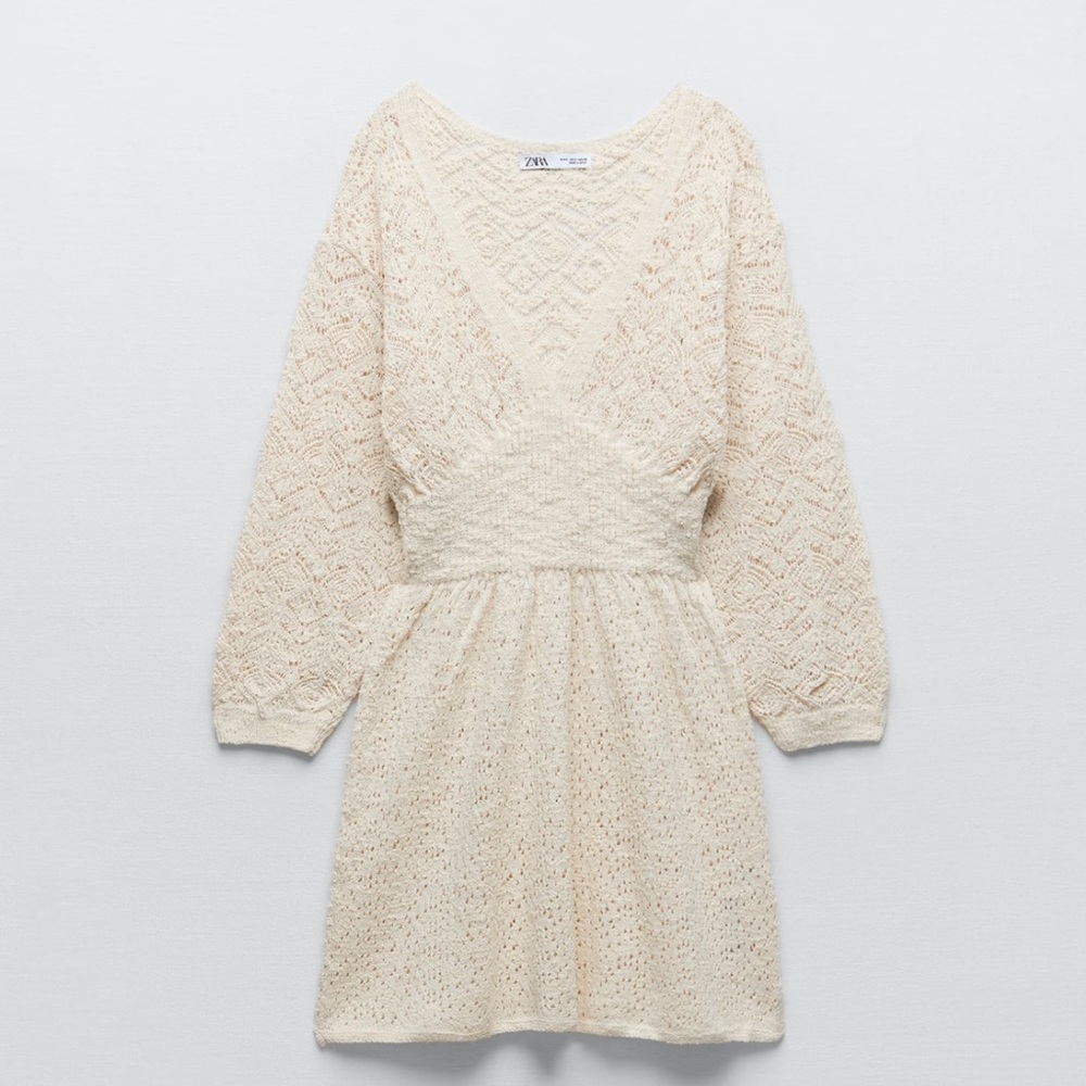 POINTELLE KNIT DRESS